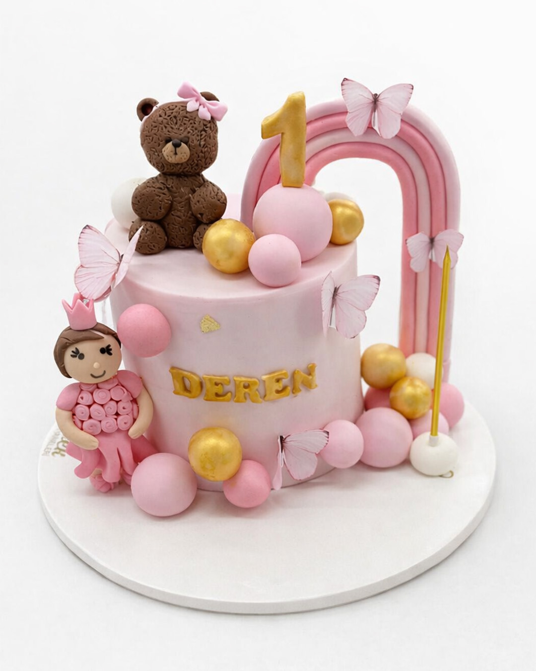 Figürlü 1 Yaş Kız Bebek Pastası